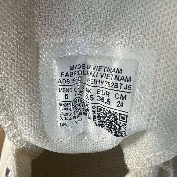 ⭐Converse Run Star Hike Ox Platform Sz 6 Men's Shoes Beige Red Sneakers A08196C⭐ - Picture 10 of 10